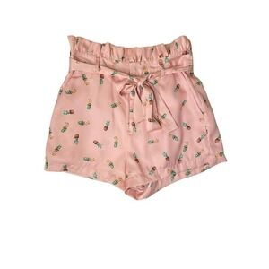 English Factory Paper Bag Pink Pineapple Shorts Size Small